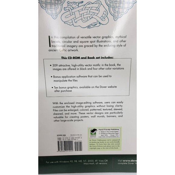 Celtic Fairies/Elves Vector Motifs Books By Dover Publications With CD/ROM - Picture 8 of 12